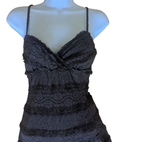 LE CHATEAU Brown Crochet Maxi Hippy Boho Dress XS NEW NWT - Picture 4 of 8